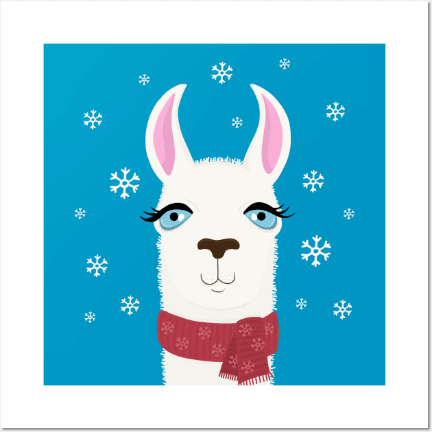 Xmas Llama Wall Art by valentinahramov